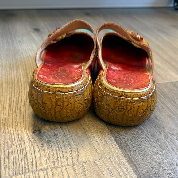 Skye Trubelle Leather Platform Clogs Slippers On Floral size 39 - Picture 4 of 13